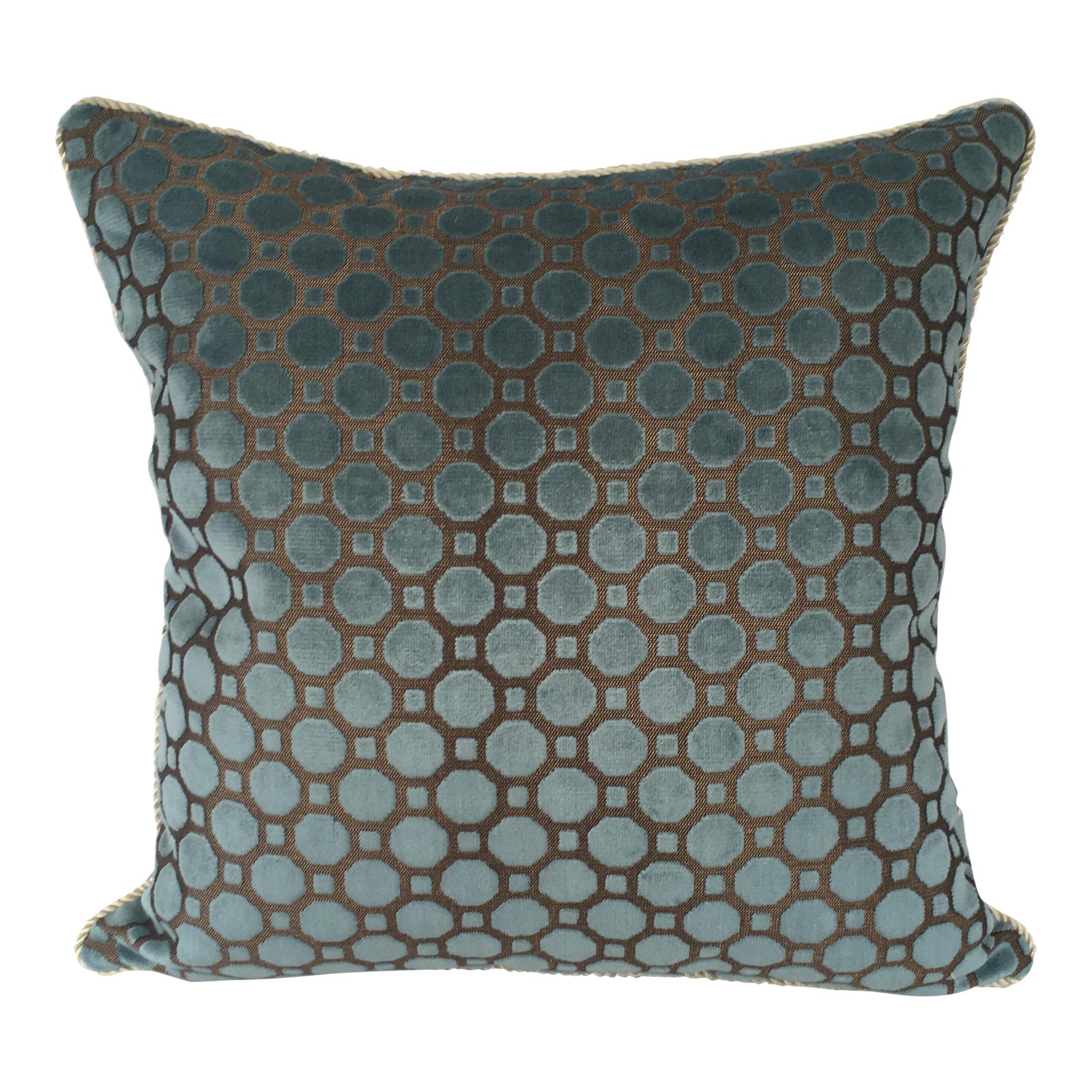 Robert Allen Velvet Geo Pillow Cover Chairish