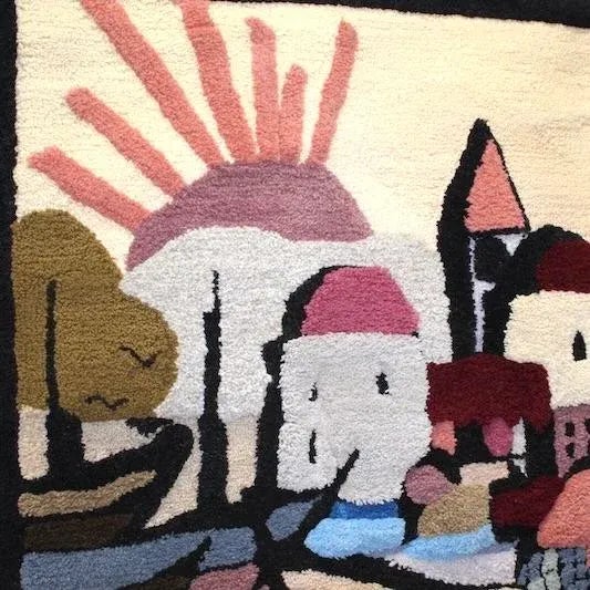 Textile 1970s Decorative Rug | Old City Jerusalem For Sale - Image 7 of 9