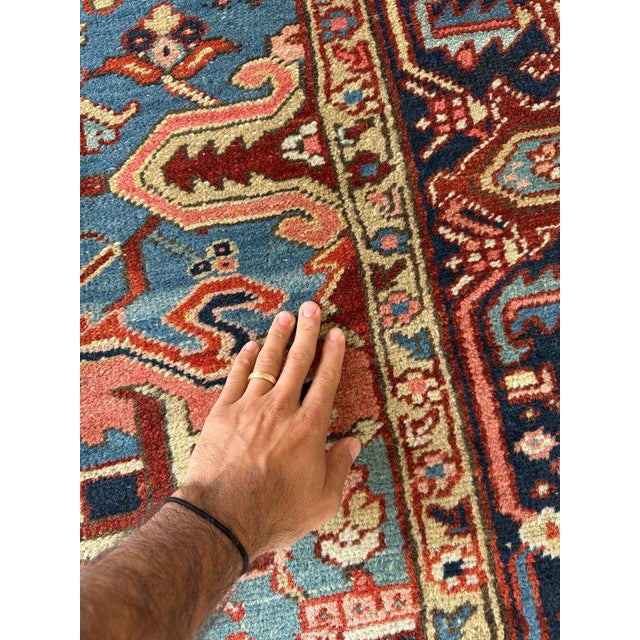 * All of our antique & vintage rugs are professionally cleaned prior to being listed.* Name:WALNUT MEDALLION Antique Heriz...