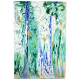 1950s Mid-Century Modern Abstract Oil Painting For Sale