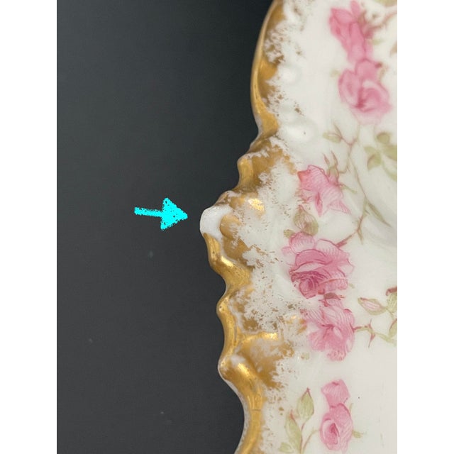 Antique Charles Field Haviland Celery Dish With Gold Accents For Sale - Image 11 of 11