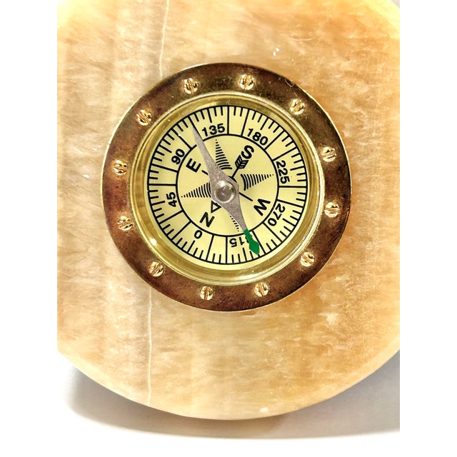 1970s Vintage Marble Compass Paperweight For Sale In Louisville - Image 6 of 7