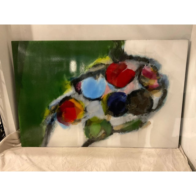 Abstract Large Enamel On Metal Abstract Painting By Stefan Knapp For Sale - Image 3 of 9