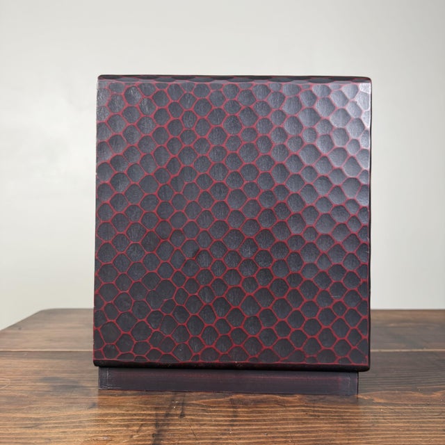 Small Japanese Kamakura-Bori Haribako Storage Cabinet in Bamboo, 1960s For Sale - Image 10 of 12