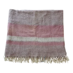 Large Argentinean Taupe Heavy Wool Throw