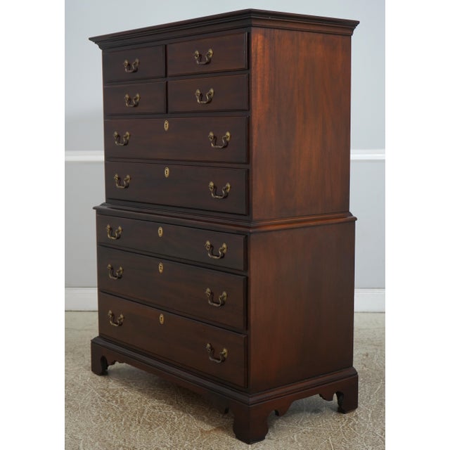 Age: Approx. 30 Years Old Details: Solid Mahogany Bracket Feet Dovetailed Drawer Construction High Quality Construction...
