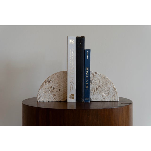 Contemporary Fossilized Coral Limestone Bookends (Set) For Sale - Image 3 of 10