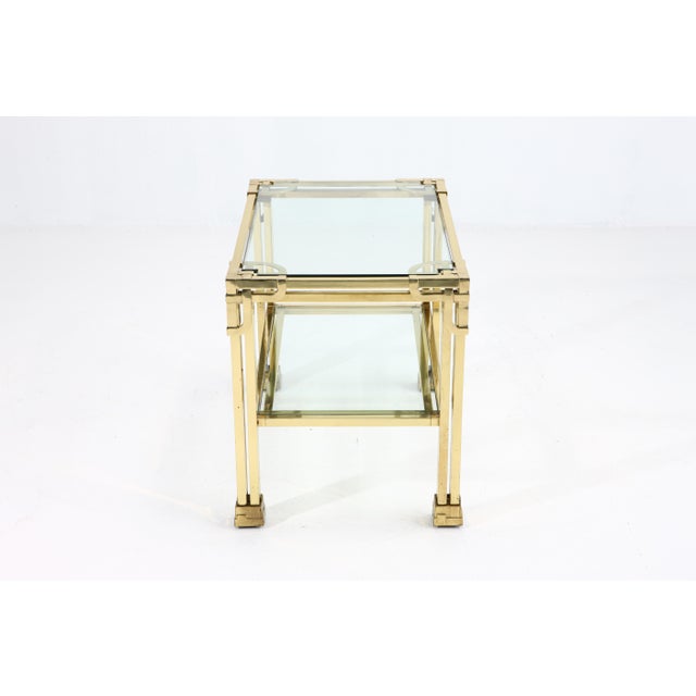 Mid-Century Modern Hollywood Regency Bar Side Table with Wheels, 1970s For Sale - Image 3 of 11