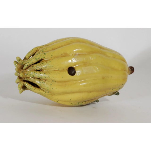 Ceramic Chinese Porcelain Altar Fruit in the Form of a Buddha's Hand Citron For Sale - Image 7 of 7