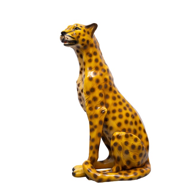 Italian Ceramic Monumental Cheetah, 1970 For Sale - Image 4 of 12