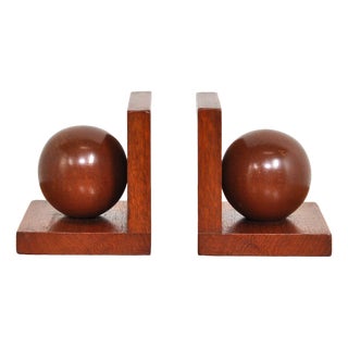 Art Deco Oak Bookends, 1930s, Set of 2 For Sale