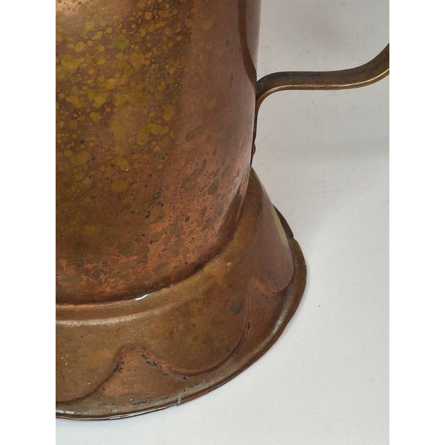 Very Rare Antique Early 1800s Russian Copper Netilat Yadayim Washing Cup With Unique Base - Jewish Ritual Vessel For Sale - Image 17 of 18