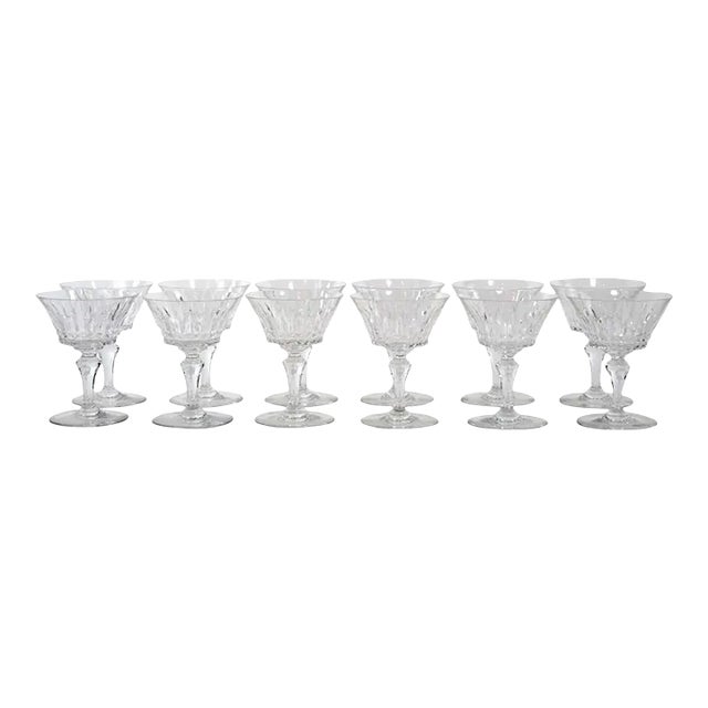 Mid 20th Century Baccarat Crystal Tableware / Barware Service- Set of 12 For Sale