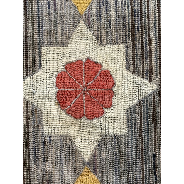 Vintage Hand Hooked Geometric Area Rug For Sale - Image 16 of 18