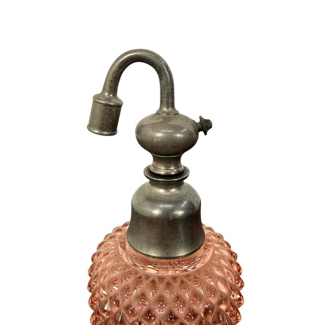 Vintage Pink Pressed Glass Bathroom Vanity Set, 1960s, Set of 4 For Sale - Image 4 of 13