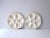 A beautiful pair of all white/off-white porcelain oyster plates, circa early to mid-20th century, Europe. Plates are white...