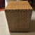 Natural Wicker Basketweave Side Table For Sale - Image 4 of 4