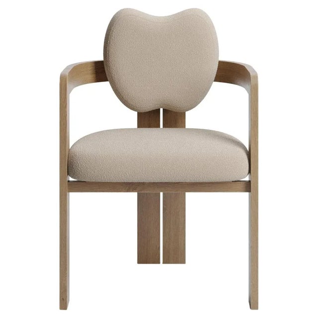 Cream Yeti Chair in Oak by KY Architecture For Sale - Image 8 of 8