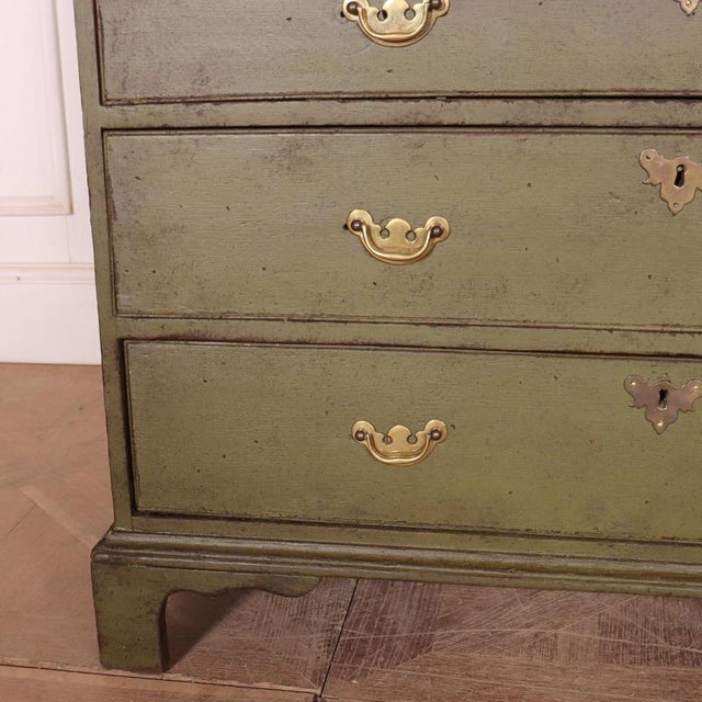 English Painted Secretaire in Oak For Sale - Image 5 of 15