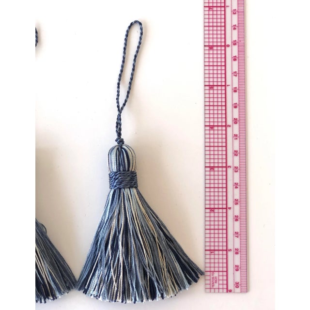 Petite Blue Tassels - a Pair For Sale In New York - Image 6 of 13