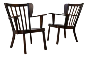 Danish Canada Armchairs by Fritz Hansen, 1940s, Set of 2