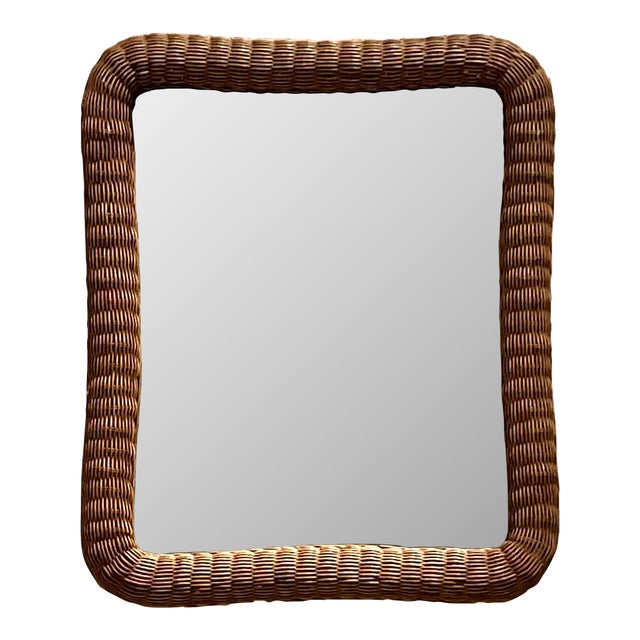Vintage Coastal Woven Rattan Mirror Chairish