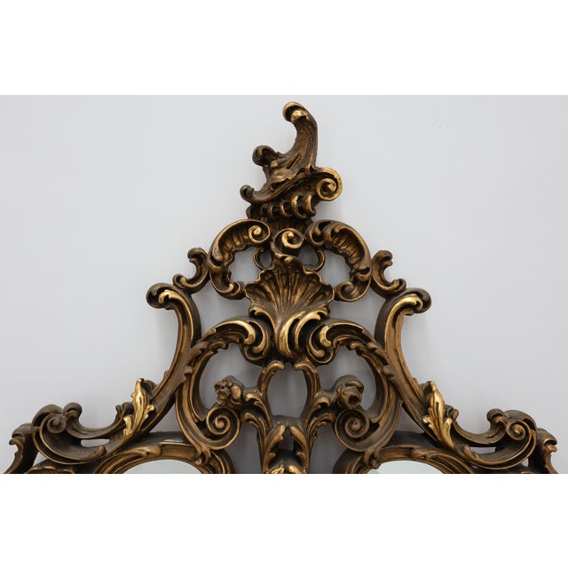 Large Rococo Style Giltwood Mirror from Deknudt, Belgium, 1950s For Sale - Image 11 of 14