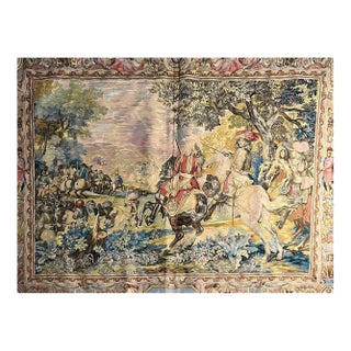 Large Decorative Tapestry Depicting Louis XIV on Horseback, 20th Century Interpretation For Sale