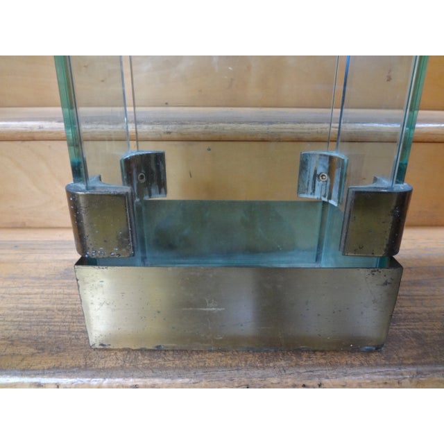 1960s Italian Modern Brass and Glass Umbrella Stand For Sale - Image 5 of 12