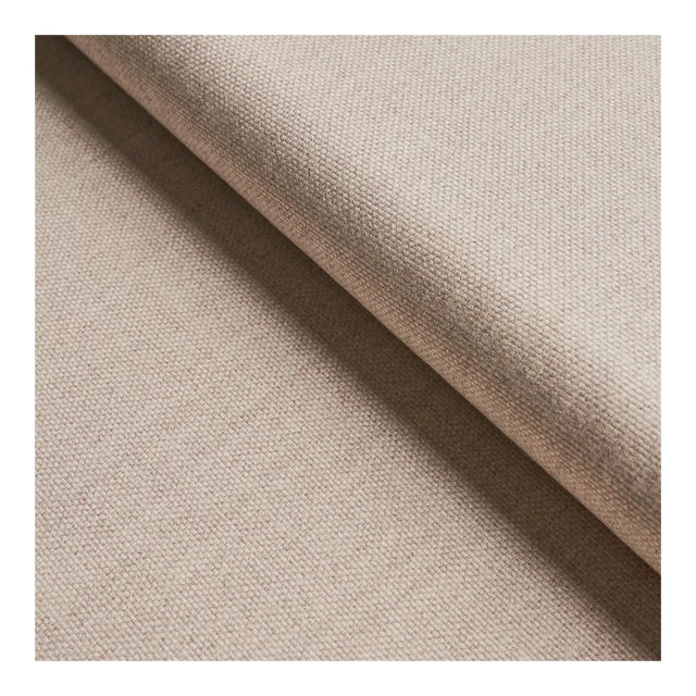 Sample - Schumacher Atticus Wool Fabric in Linen For Sale