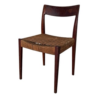 Danish Teak Pia Dining Chair with Rush Seat by Poul Cadovius, 1960s For Sale