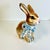 Boho Chic 1980s Vintage Arts & Crafts Boho Chic Foil Covered Hand-Painted Papier Mache’ Bunny - Easter For Sale - Image 3 of 18