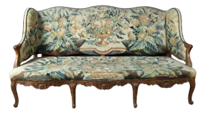 Louis XV Sofa in Aubusson XIX Tapestry