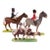 Rare English Equestrian Folk Art Figures, C. 1930s — Set of Three For Sale