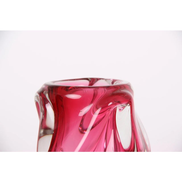 Vintage Red Vase For Sale - Image 4 of 6