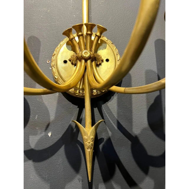 1930's French Empire 4 Lights Sconces - a Pair For Sale In New York - Image 6 of 8