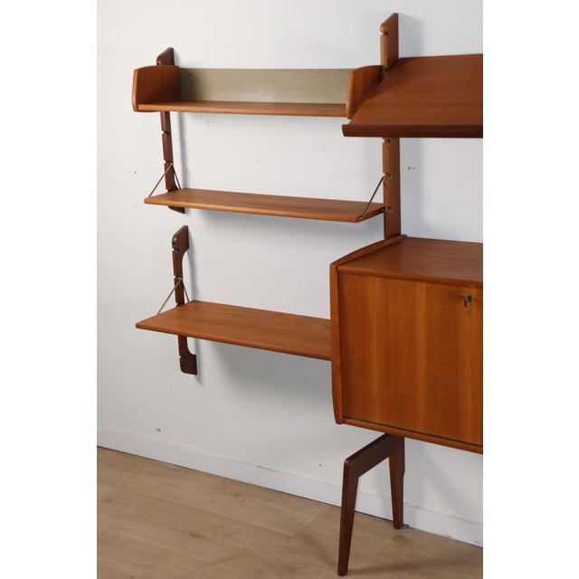 1960s Scandinavian Modular Wall Bookcase from Blindheim Møbelfabrik, 1960s For Sale - Image 5 of 18