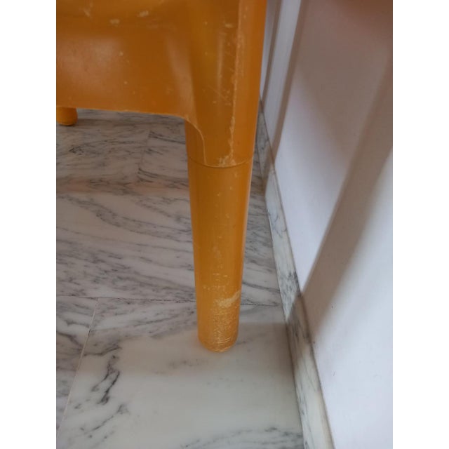 Set of Yellow 4865 Chairs by Carlo Bartoli for Kartell, 1970s For Sale - Image 15 of 18