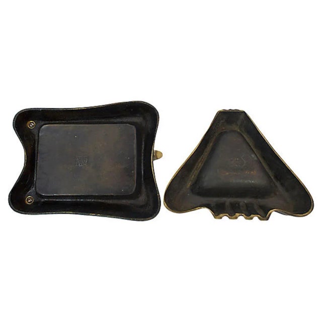 1940s Mid-Century Dayagi Brass Box & Ashtray - a Set of 2 For Sale - Image 5 of 6