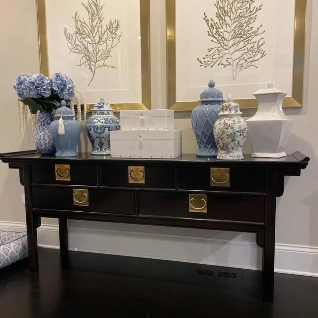 Century Furniture Chinoiserie Pagoda Style Sideboard Credenza by Century Furniture For Sale - Image 4 of 7