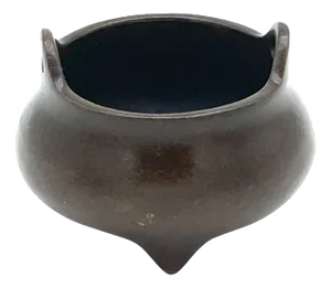 Chinese Bronze Diminutive Handled One Piece Bronze Casting Censor, Signed