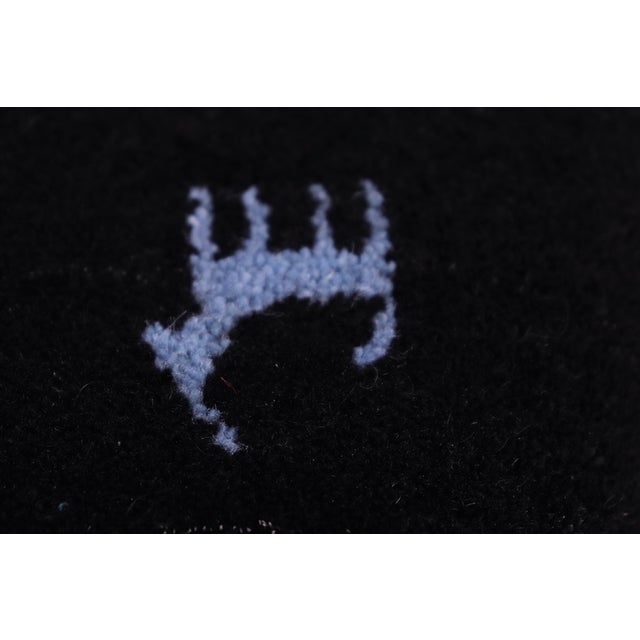 Abstract Gabbeh Black Wool Rug - 8'2''x9'10'' For Sale In New York - Image 6 of 10
