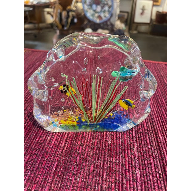 1990s 1990s Murano Fish Aquarium Paperweight, Italian For Sale - Image 5 of 9