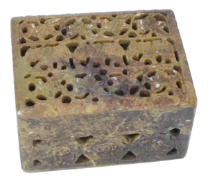 Hand Carved Soapstone Elephant Box