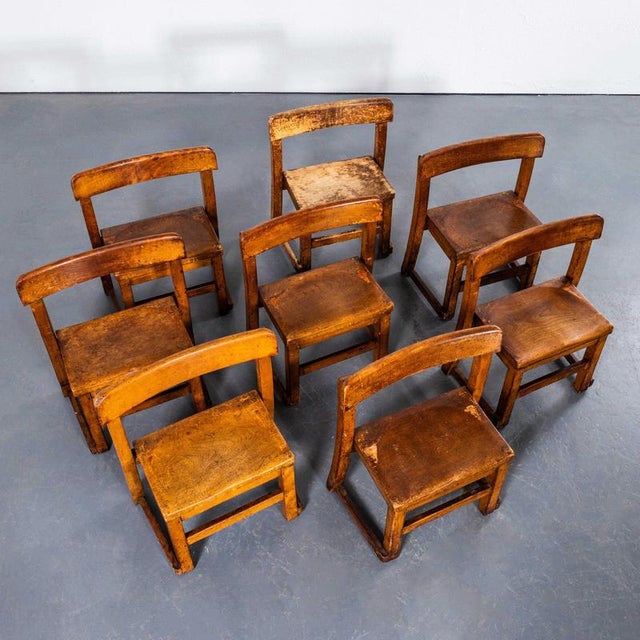 English Childrens Stacking School Chair, 1920s For Sale - Image 3 of 8