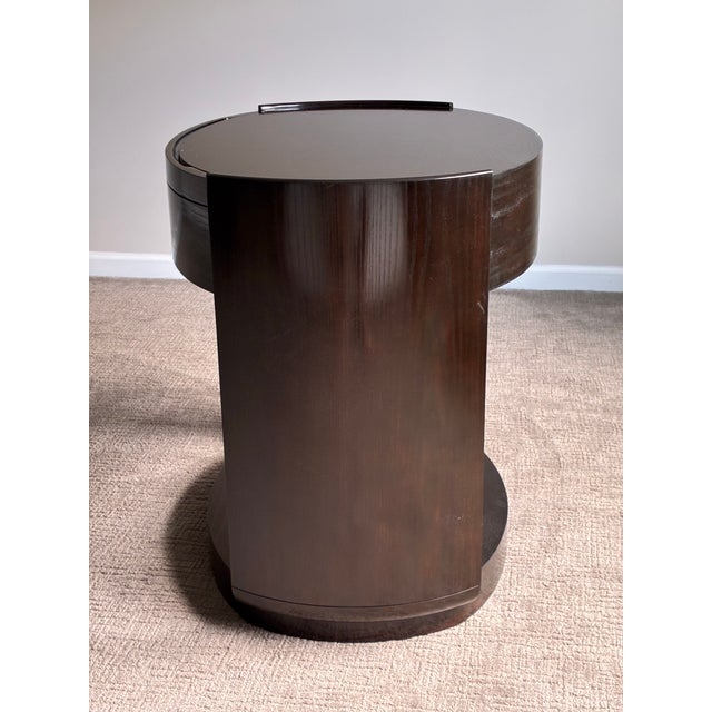 Pair of Barbara Barry for McGuire Modern Oval Nightstands / End Tables For Sale In Charlotte - Image 6 of 12