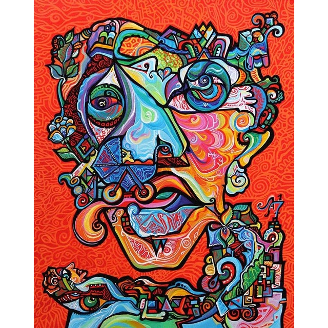 Alexander Arshansky Cubist Painting "Newborn" For Sale