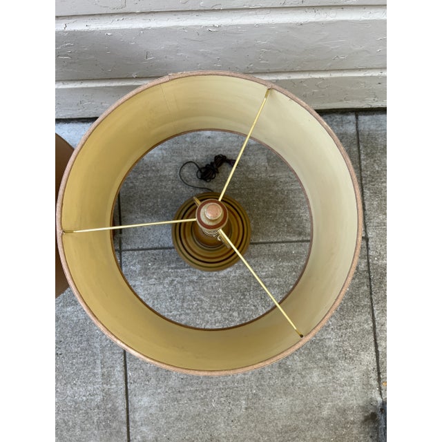 Ceramic Vintage Colorful Striped Ceramic Lamps - a Pair For Sale - Image 7 of 13