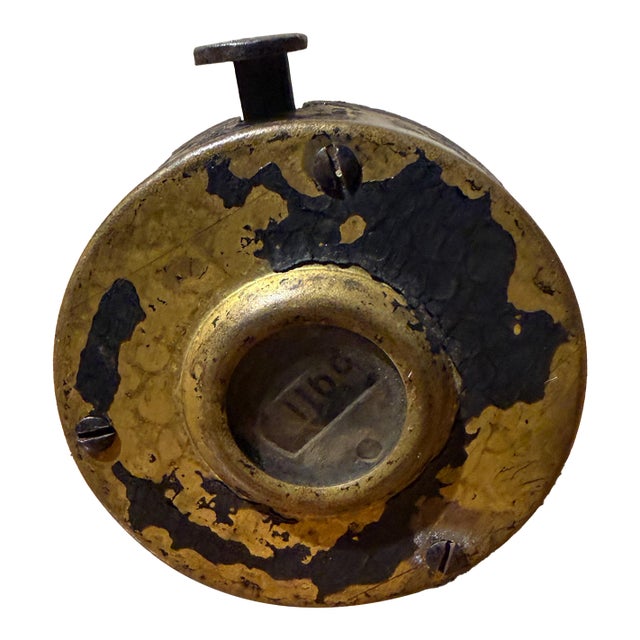 Antique Mechanical Hand Tally Counter Patinated Brass For Sale