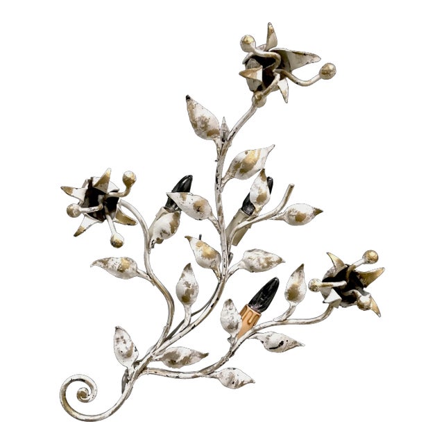 Mid-Century Wrought Iron Sconces, Set of 2 For Sale